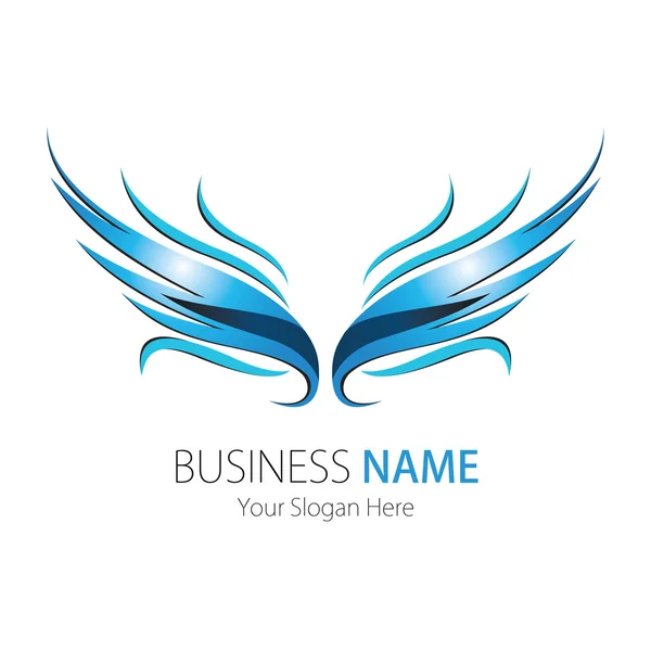 Company (Business) Logo Design, Vector, Wings — Stock Vector