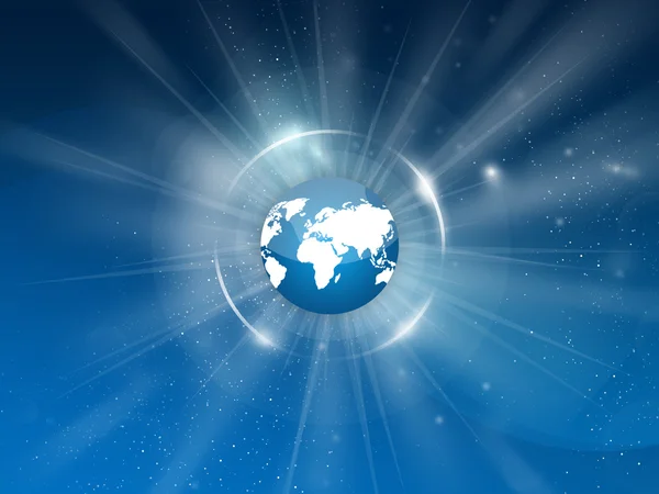 Fondo espacial azul, Tierra-Globo, Planeta — Foto de Stock