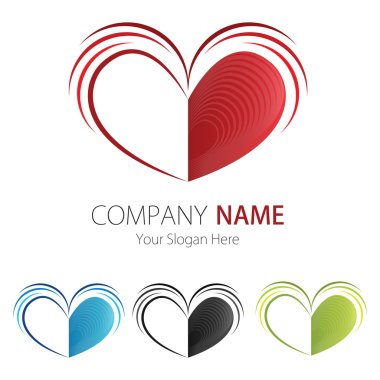şirket (iş) logo tasarımı, vektör, kalp
