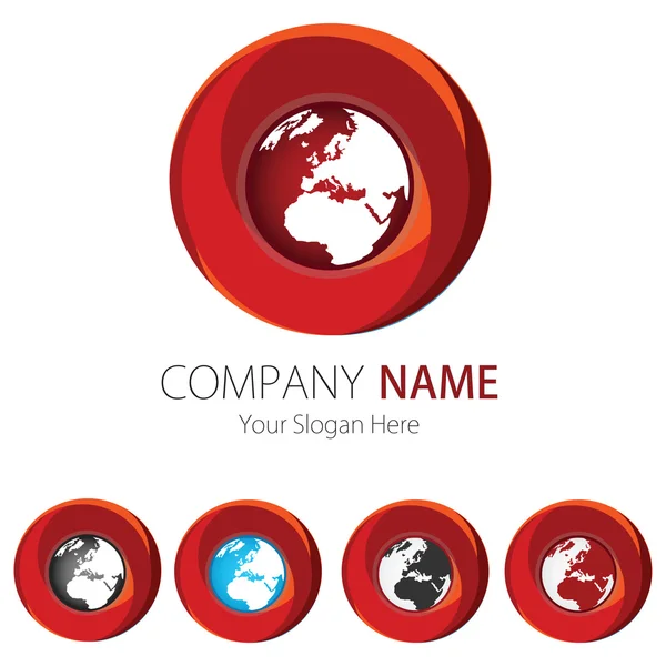 Empresa (Negocio) Logo Diseñar, Vector, Círculo, Tierra — Vector de stock