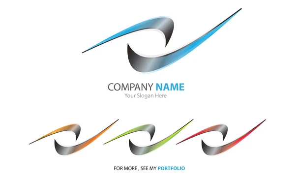 Perusahaan (Bisnis) Desain Logo, Vektor, Busur - Stok Vektor
