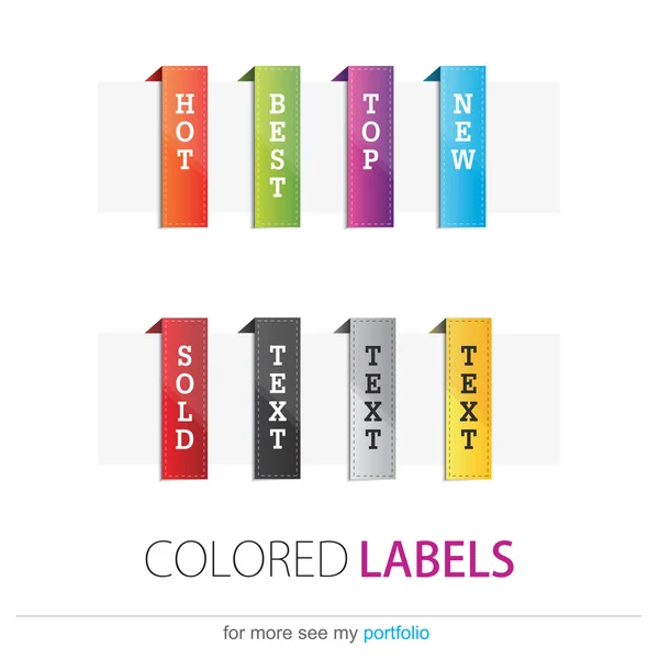 Product Labels, New, Top, Best, Hot, Sold, Vector — Stock Vector
