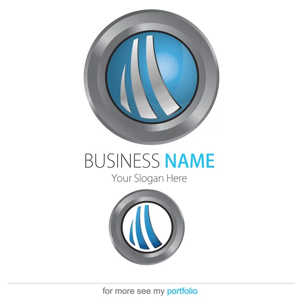 Company (Business) Logo Design, Vector, Circle, Ring, Arcs — Stock Vector