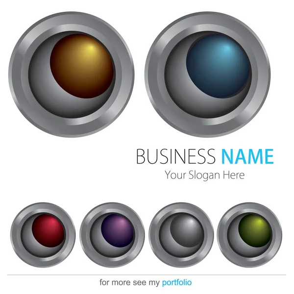 Bedrijf (bedrijfs) logo ontwerp, vector, cirkel, — Stockvector