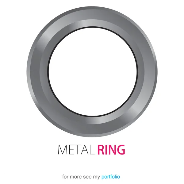 Metal Ring Vector, Circle, Silver — Stock Vector