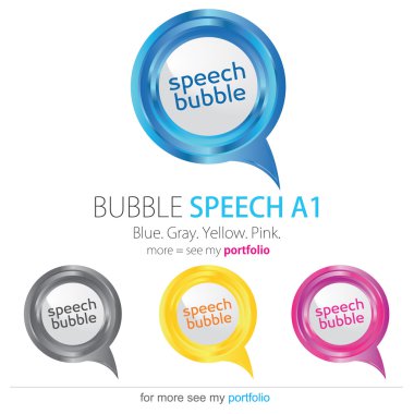 Bubbles Speech, Vector clipart