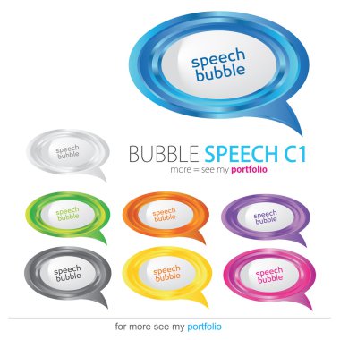 Bubbles Speech, Vector clipart