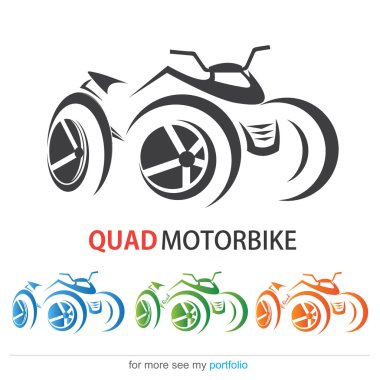 Quad MotorBike, Vector, Sign, Symbol clipart