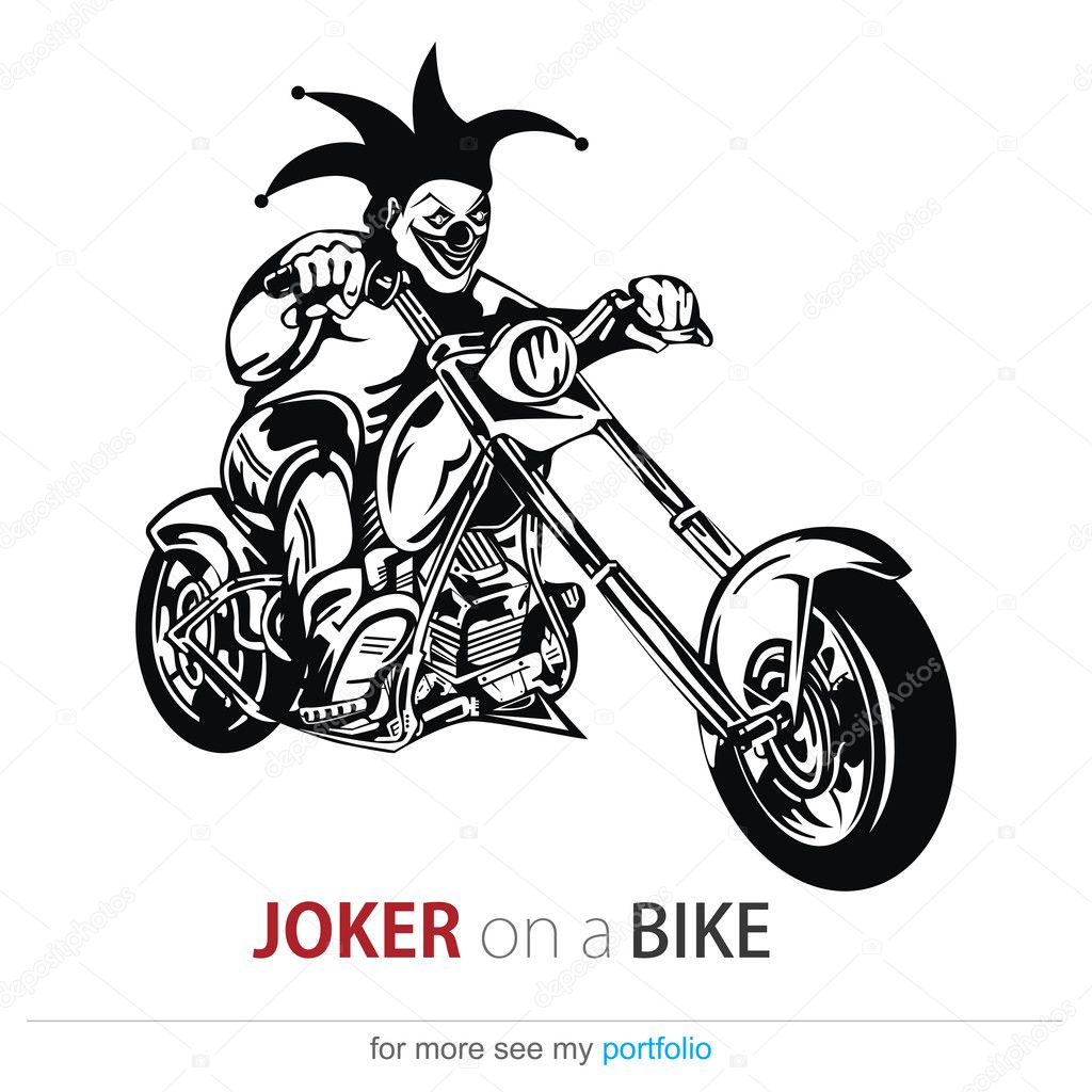 Joker on a bike