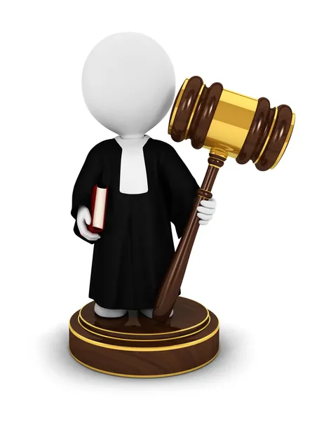 3D bílé soudce — Stock fotografie