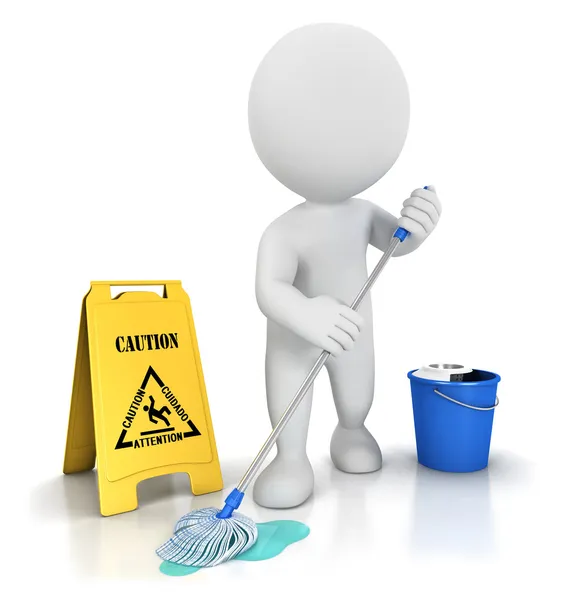 3d white cleaner — Stock Photo, Image