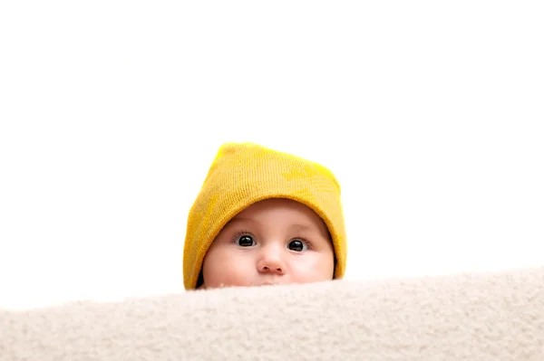 Cute Baby with a Beanie Hat — Stock Photo, Image