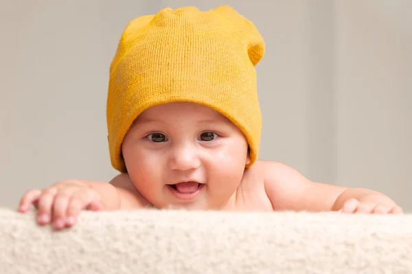Cute Baby with a Beanie Hat — Stock Photo, Image