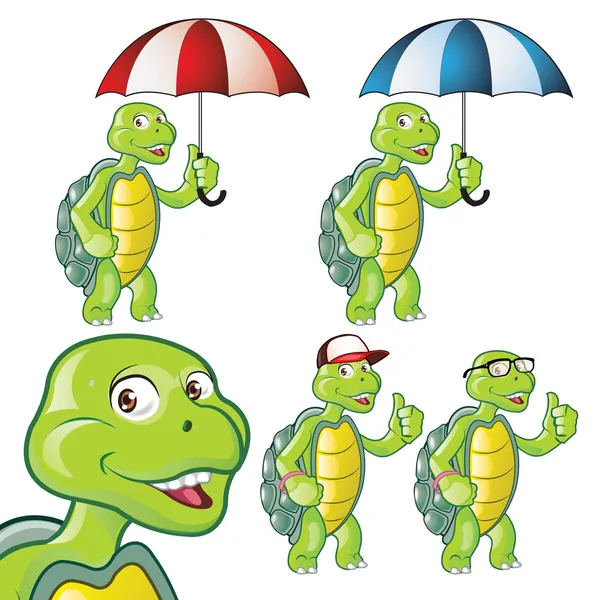 Schildpad cartoon — Stockvector