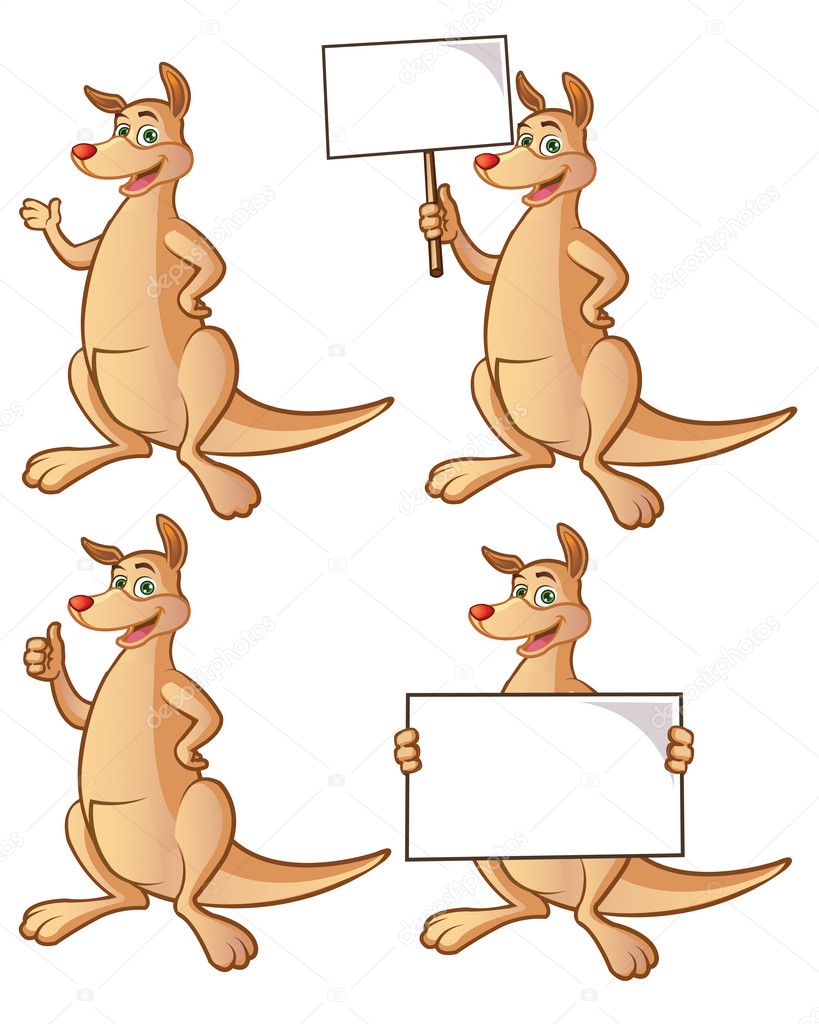 Kangaroo cartoon Vector Art Stock Images | Depositphotos