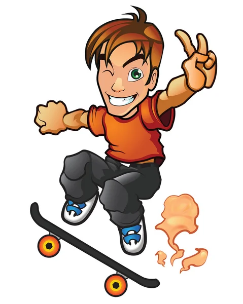 Skater jongen — Stockvector