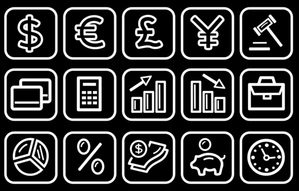 Finance icons — Stock Vector