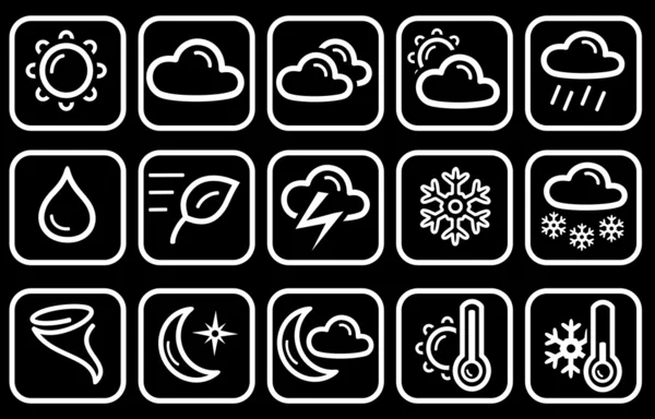 Weather icons — Stock Vector