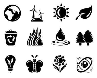 Environment icons clipart