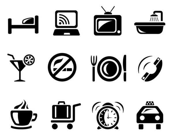 Hotel icons — Stock Vector