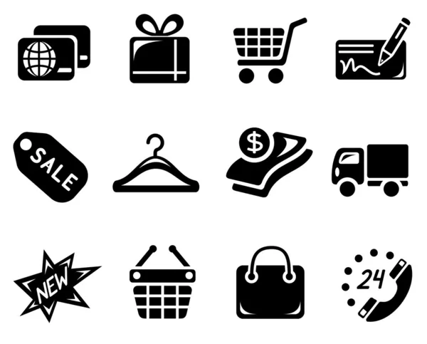 Icônes shopping — Image vectorielle