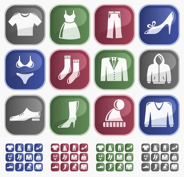 Boutons de vêtements — Image vectorielle