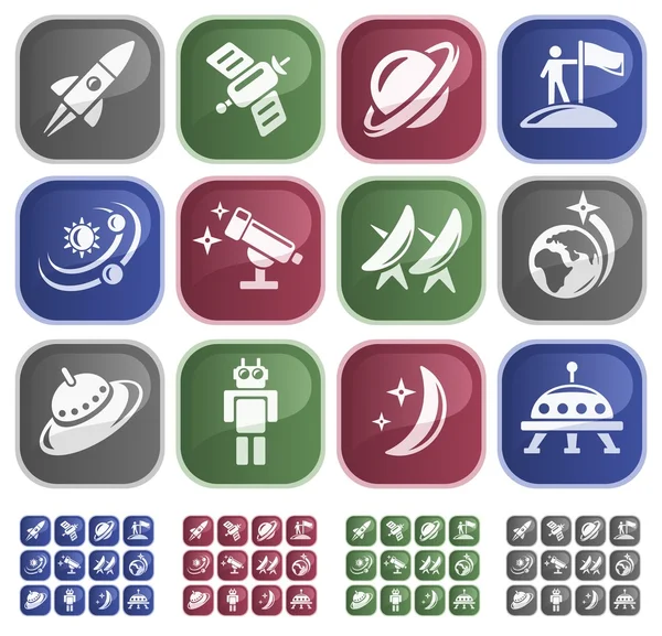 Space buttons — Stock Vector