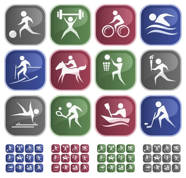 Boutons sport — Image vectorielle