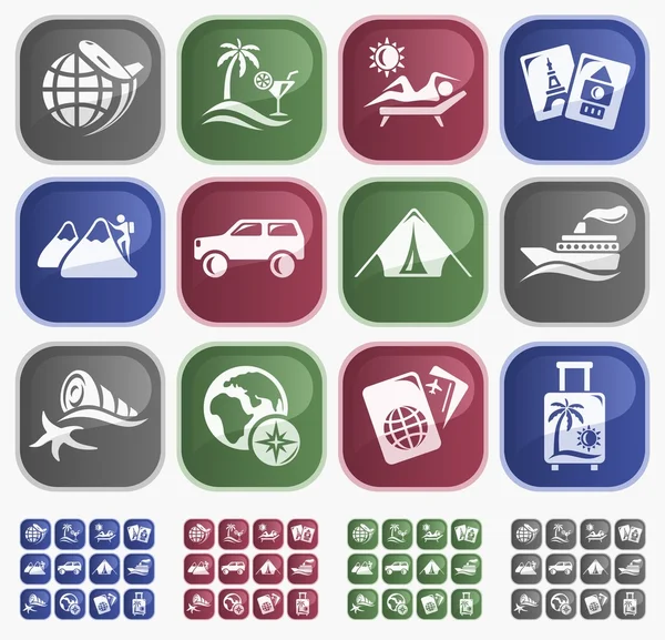 Vacation buttons — Stock Vector