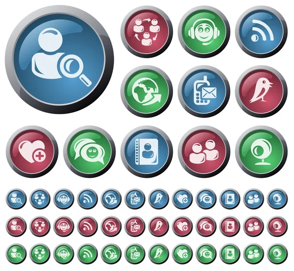 Соціальна мережа кнопки — стоковий вектор