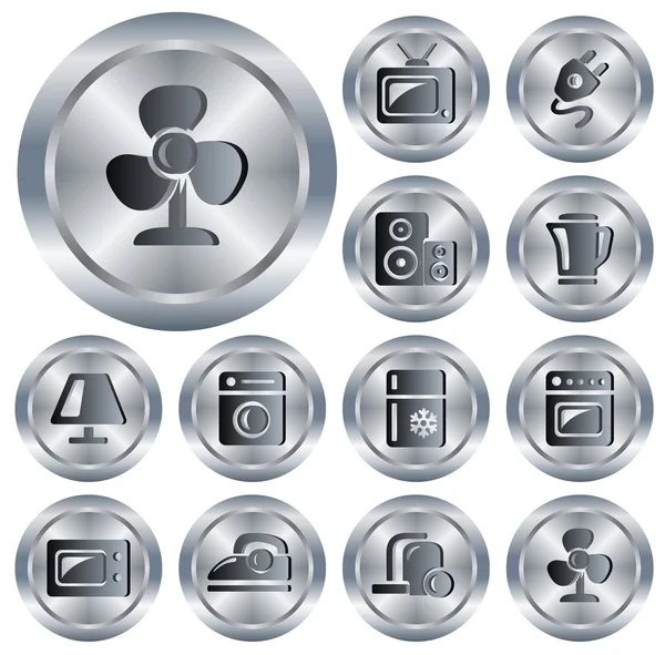 Home electronics buttons — Stock Vector