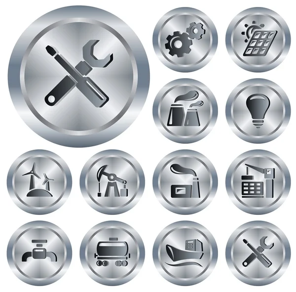 Industrial buttons — Stock Vector