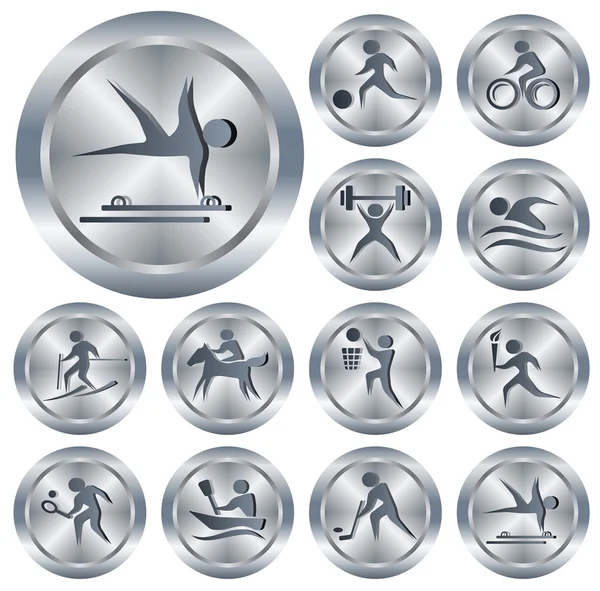 Sport buttons — Stock Vector