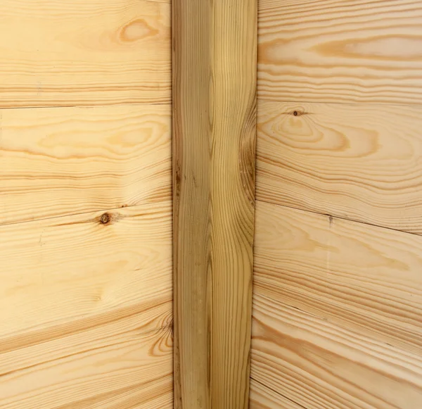 Уголок деревянной стены — стоковое фото