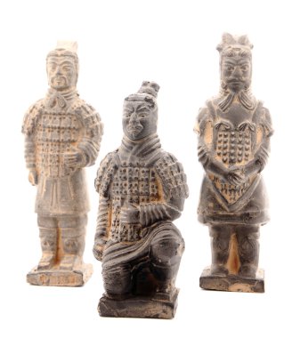 Group of terracotta warriors clipart