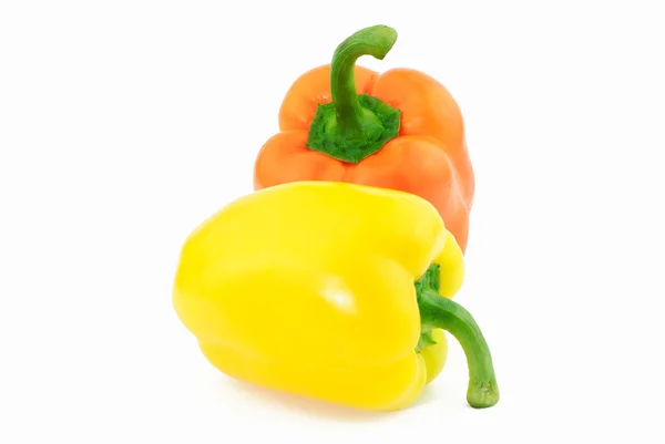 Orange och gula paprikor — Stockfoto