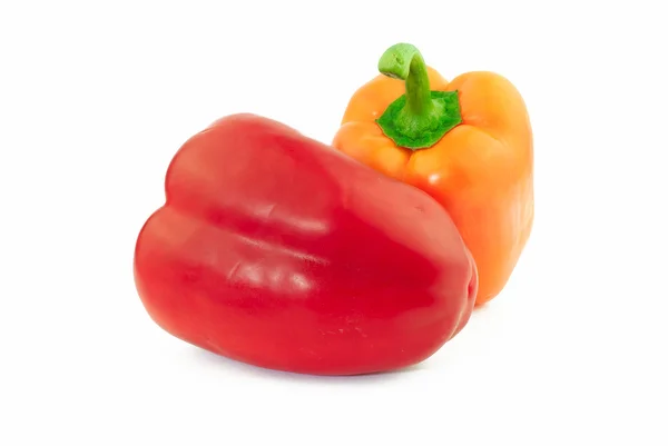 Röda och Orange paprika — Stockfoto