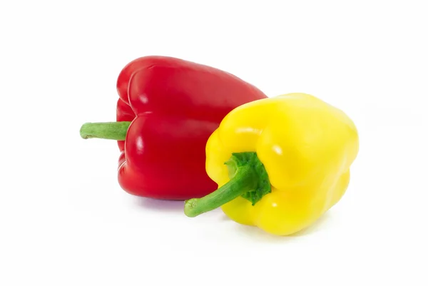 Röd och gul paprika — Stockfoto