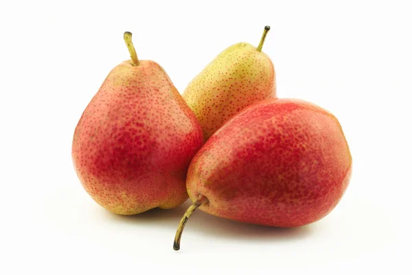 Tres peras rojas — Foto de Stock