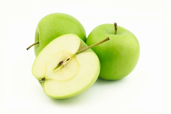 Two apples and one half — Stock Photo, Image