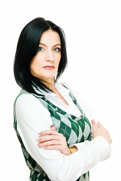 Very serious pretty business woman — Stock Photo, Image
