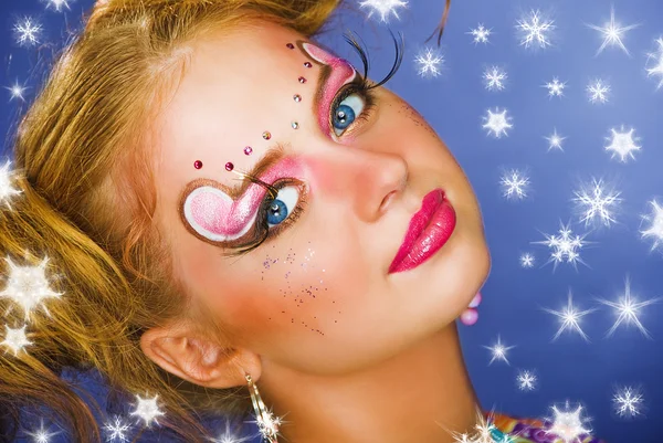 Vánoční make-upu — Stock fotografie