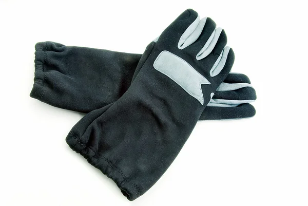 Черные перчатки — стоковое фото