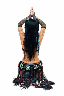 Figure of tribal dancer clipart