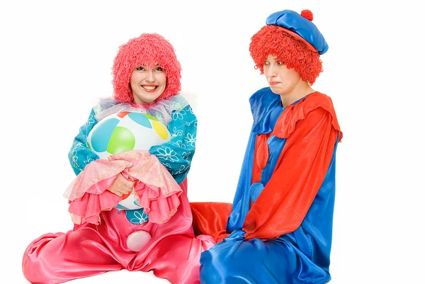 Paar van clowns — Stockfoto