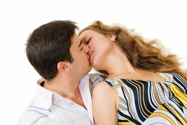Pocałunek z otwartymi oczami — Zdjęcie stockowe