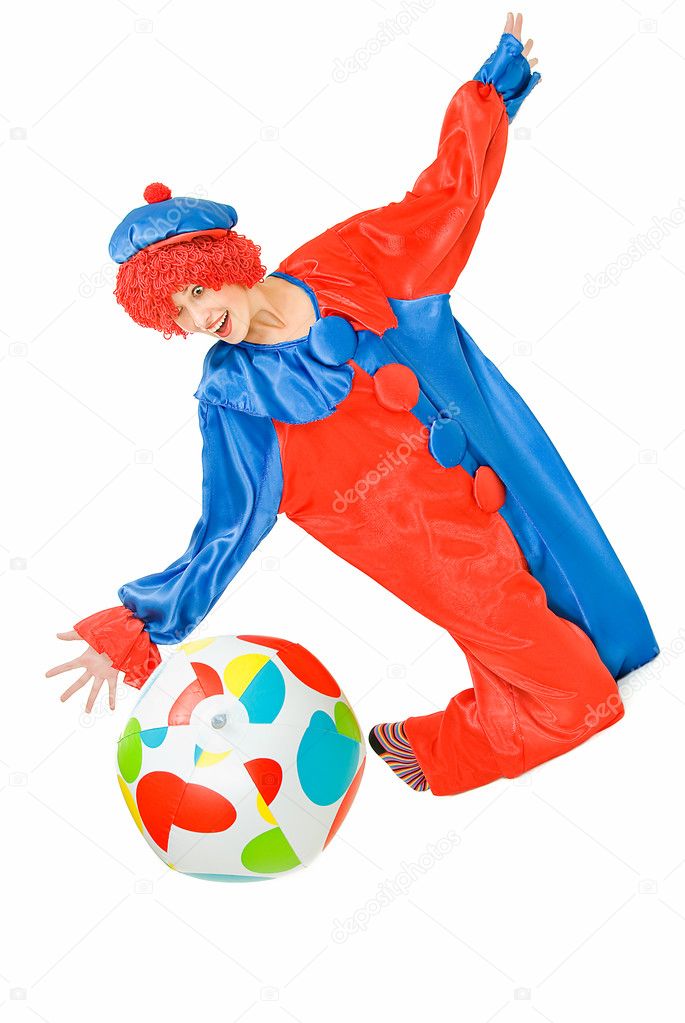 Clown and ball