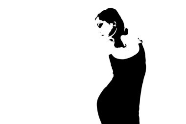 Silhouette of dance clipart
