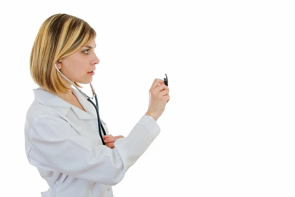 Puzzled doctor — Stock Photo, Image