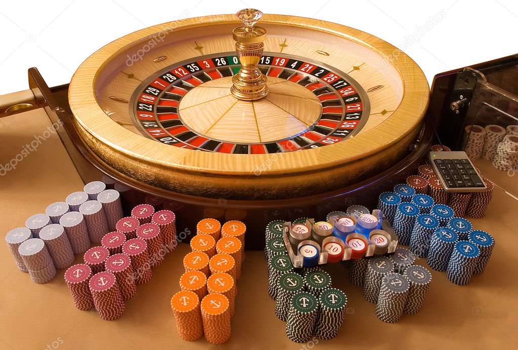 Gold roulette wheel